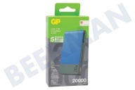 GP GPPBM20BBLMSR907  MP20B Powerbank Serie M2 20.000mAh Azul adecuado para entre otros 20.000 mAh, USB-A, USB-C