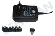 Alecto EUP1500  Adaptador de alimentación adecuado para entre otros 6 conexiones Adaptador universal de 1500 mA. adecuado para entre otros 6 conexiones
