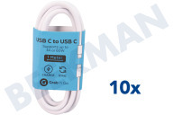 Grab 'n Go GNG257 Cable USB adecuado para entre otros uso universal  Cable USB Tipo C a USB Tipo C, Blanco, 1 metro adecuado para entre otros uso universal
