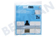 Easyfiks EasyfiksHI125UPN25CA Campana extractora Filtro adecuado para entre otros 570x470mm campana extractora plana + colores saturados adecuado para entre otros 570x470mm