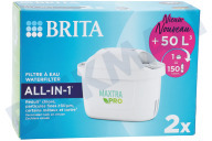 Brita 1050413 Filtro adecuado para entre otros Brita Maxtra Pro Organic TODO EN 1 CEBO Cartucho de filtro paquete de 2 adecuado para entre otros Brita Maxtra Pro Organic TODO EN 1 CEBO