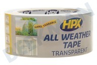 HPX  AT4825 All Weather cinta transparente 48mm x 25m adecuado para entre otros Reparación de sellado de cinta, 48 mm x 25 metros