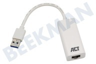 ACT AC4410  Adaptador de red USB 3.0 hasta 1000Mbps adecuado para entre otros 1 puertos USB 3.0