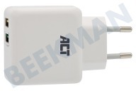 ACT AC2125  Cargador USB de 2 puertos 4A con Quick Charge 3.0 adecuado para entre otros uso universal