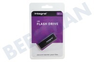 Integral INFD32GBBLK.  Memory stick adecuado para entre otros USB 2.0 Unidad flash USB de 32 GB negra adecuado para entre otros USB 2.0