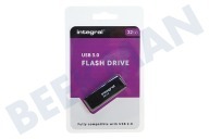 Integral INFD32GBBLK3.0  Memory stick adecuado para entre otros USB 3.0 Unidad flash USB de 32 GB negra adecuado para entre otros USB 3.0