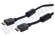 Easyfiks  Cable HDMI 1.4 de alta velocidad + Ethernet, 10 Metros, Dorado adecuado para entre otros 10.0 Meter, de alta velocidad con Ethernet, Dorado