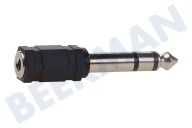 Easyfiks  Adaptador de enchufe Jack 6.3mm Macho - Hembra 3.5mm hembra adecuado para entre otros Adaptador de enchufe