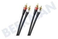 Oehlbach  D1C33143 Cable Excellence Audio RCA, 1,5 metros adecuado para entre otros Conectores bañados en oro, 1,5 metros