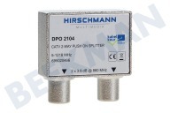 Hirschmann 695020466 DPO2104  Coaxial Splitter adecuado para entre otros TIENDA DPO 2104, 1218 MHz, DOCSIS 3.1 Entrada IEC Hembra, 2x Salida Macho, número 11 adecuado para entre otros TIENDA DPO 2104, 1218 MHz, DOCSIS 3.1