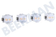 Novy 906310 Campana extractora Lámpara adecuado para entre otros 6845, 6830, D821 / 16 Juego de iluminación LED, 4 piezas Dual LED (2 colores de luz) adecuado para entre otros 6845, 6830, D821 / 16