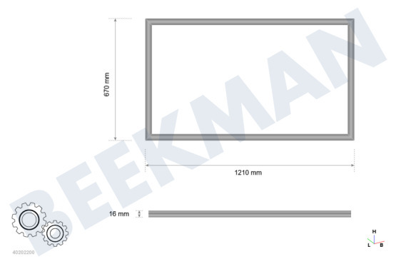 Whirlpool Refrigerador C00117019 Junta Compartimento frigorífico, blanco