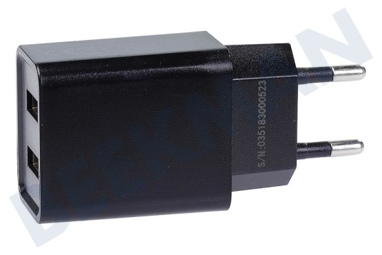 Aris Cargador USB 230 Volt 2.1A / 5 Volt 2 puertos negro