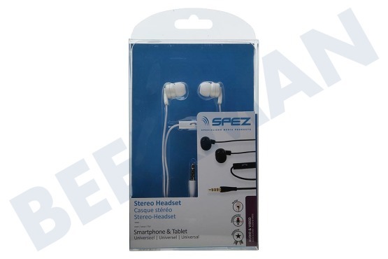 Dell Auriculares esteréo Intraaural con botón de grabación, Blanco