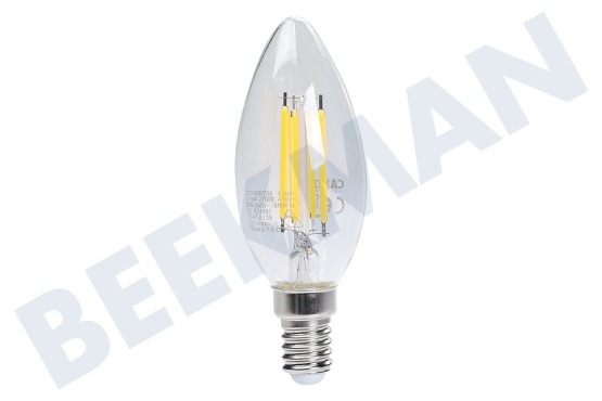 Etna 1101006700 Vela LED B35 Filamento recto transparente E14 4,5 Watt