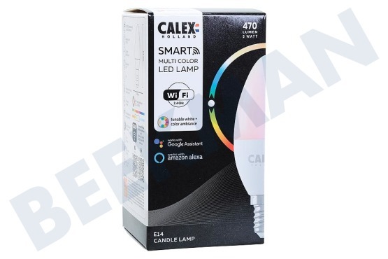 Calex Lámpara vela LED inteligente E14 SMD RGB Regulable 4,9 Watt