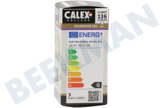 Calex 1001002700 Lámpara LED Bullet Filamento Flexible Oro E14 Regulable