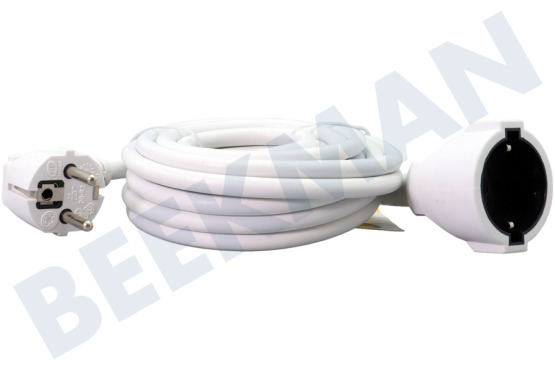 Exin Cable 3x1,5mm2 16A, blanco con tierra de seguridad 5 metros