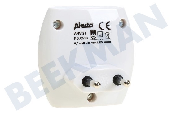 Alecto ANV-21 luz de noche LED con interruptor crepuscular y iluminación de la pared