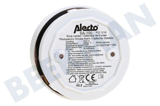 Alecto SA-100 Detector de humos óptico Mini