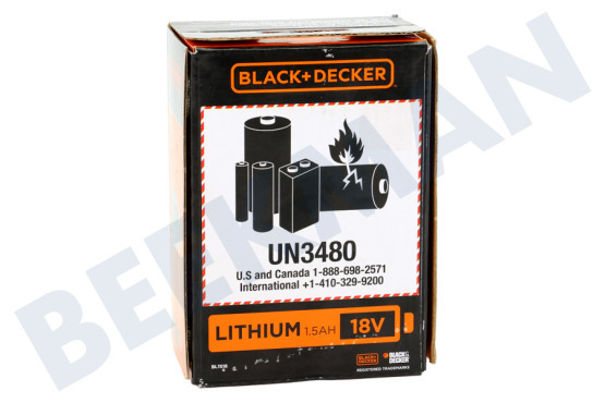 Black & Decker  90641356 Batería Batería de 18 voltios