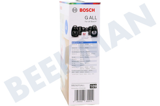 Bosch Aspiradora BBZ41FGALL Bolsa aspirador Tipo G Todos