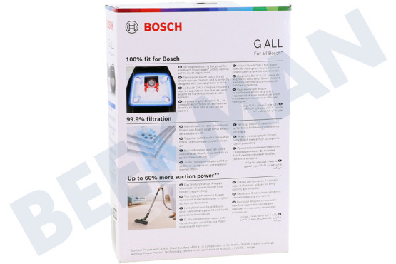 Bosch Aspiradora BBZ41FGALL Bolsa aspirador Tipo G Todos