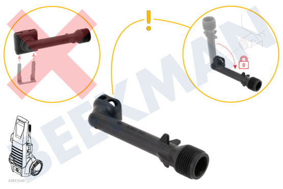 Karcher Alta presión Acoplamiento Rodilla en ángulo recto con grasa de silicona.
