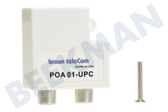 Braun Telecom POA 1 UPC Elemento atenuador Divisor IEC a presión