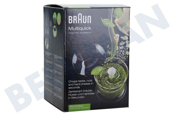 Braun MQ20 Triturador Picadora MQ20, Negra, 350ml