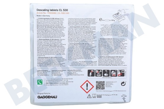 Gaggenau CLS30040 Pastillas descalcificantes