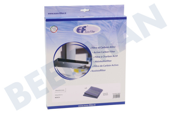 Bosch Campana extractora Filtro Filtro de carbón Eurofilter, 2 piezas