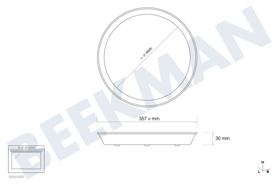 Siemens Horno-Microondas 11041554 molde de pizza