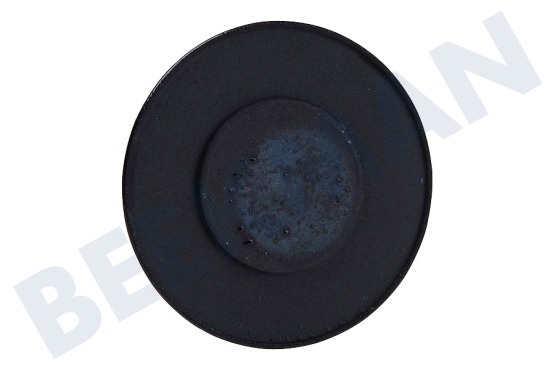 Pitsos Cocina 616099, 00616099 Tapa del quemador Negro, Esmalte, 70mm