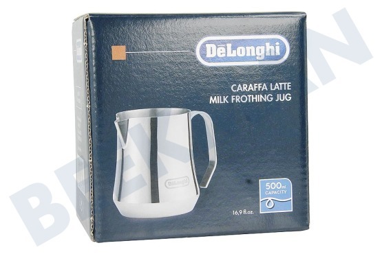 DeLonghi Cafetera automática DLSC069 Jarra para espuma de leche acero inoxidable, 500ml