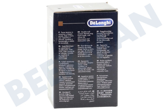 DeLonghi Cafetera automática DLSC067 Termo taza Taza de cerámica con doble pared.