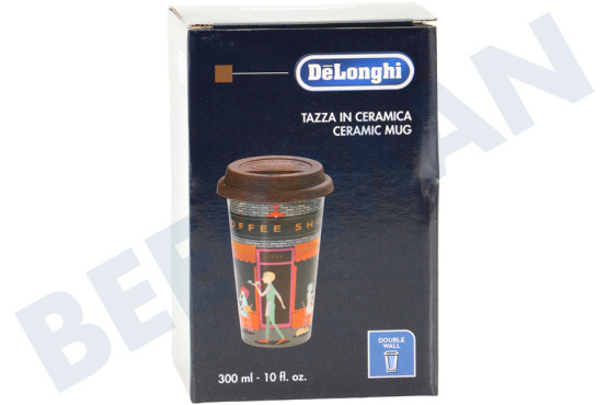 DeLonghi Cafetera automática DLSC066 Termo taza Taza de cerámica con doble pared.