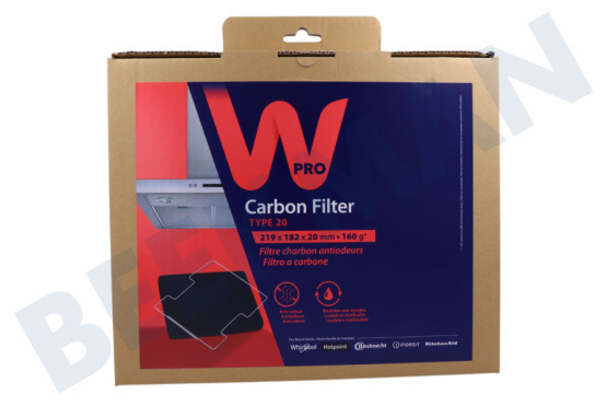 Scholtes Campana extractora CFW020/1 Filtro Carbono 220x180x20mm