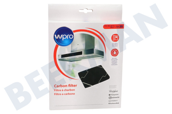 Alternatief Campana extractora DO20 Filtro Carbono 220x180x20mm