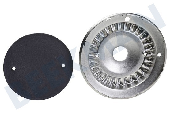 Dometic Placa Cáliz del quemador Placa de quemador 2 agujeros, esmaltada, D=75mm