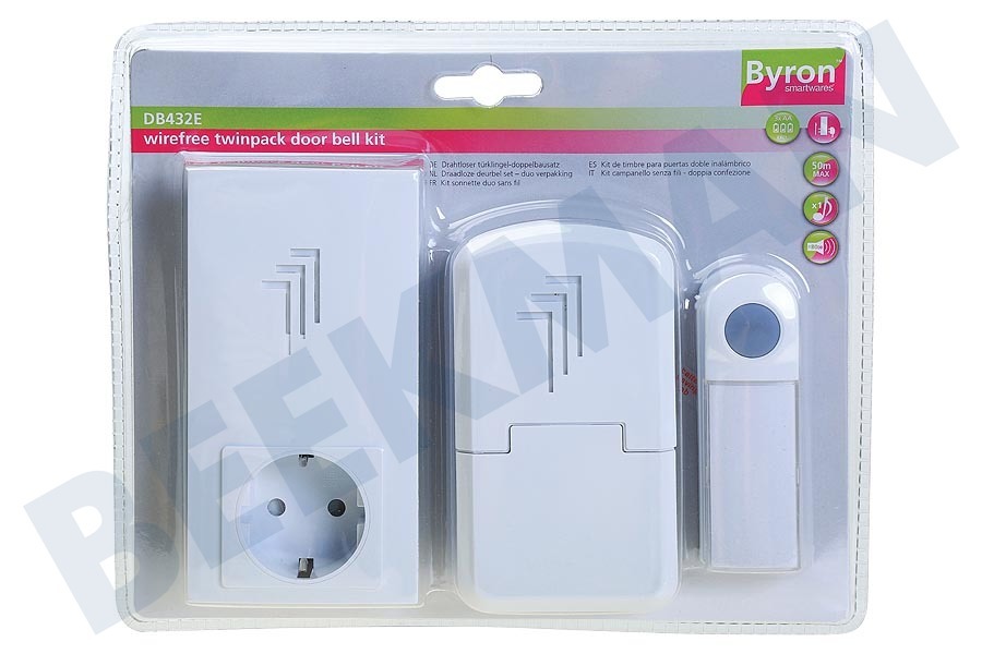 Byron DB432E Timbre inalámbrico Set - Duo Pack