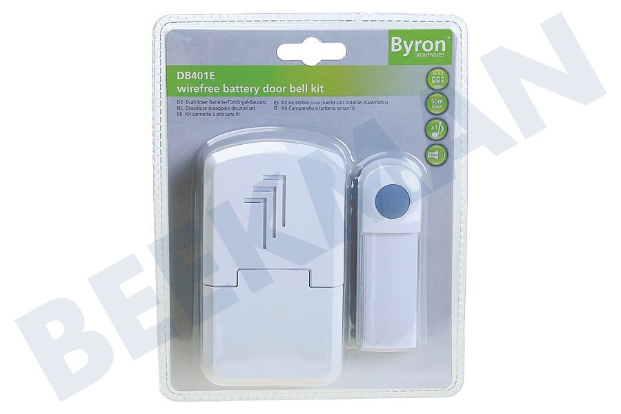 Byron DB401E Timbre inalámbrico portátil Set