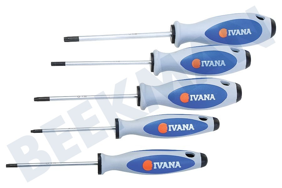 Ivana IVA0001093 Juego de destornilladores Torx Softgrip de cinco piezas