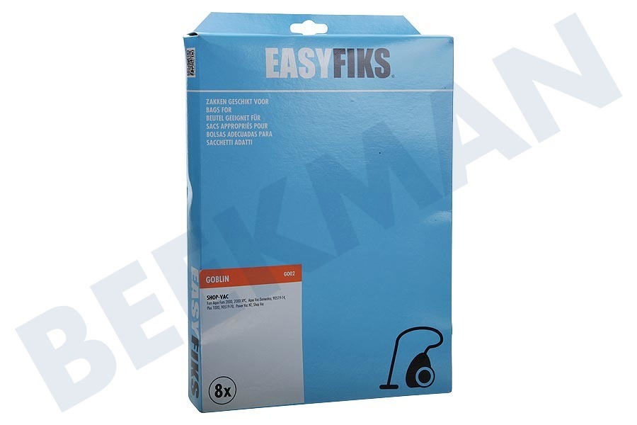 Shop-vac Aspiradora Bolsa aspirador Papel 8 piezas Nw Estilo