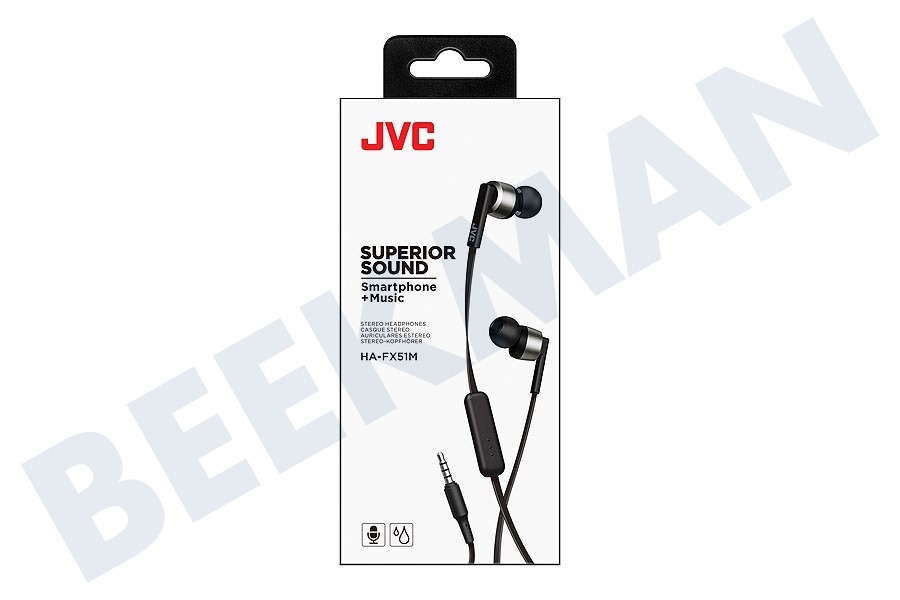 JVC HA-FX51M-B-E Auriculares de sonido superior, negro