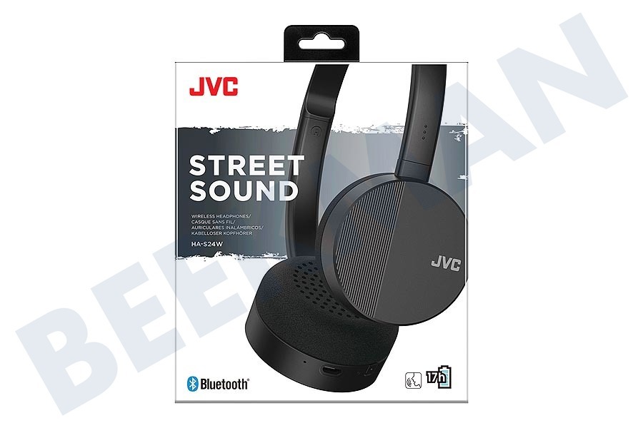 JVC HA-S24W-B Street Sound Auriculares inalámbricos en la oreja, negro