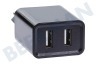 Aris Cargador USB 230 Volt 2.1A / 5 Volt 2 puertos negro