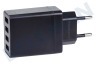 Cowon Cargador USB 230 Volt 4.8A / 5 Volt 4 puertos negro