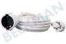 Exin Cable 3x1,5mm2 16A, blanco con tierra de seguridad 5 metros