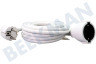 Exin Cable 3x1,5mm2 16A, blanco con tierra de seguridad 5 metros